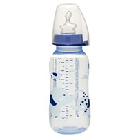 Bình sữa NIP Trendy 250ml bé trai (0M+, núm silicone)