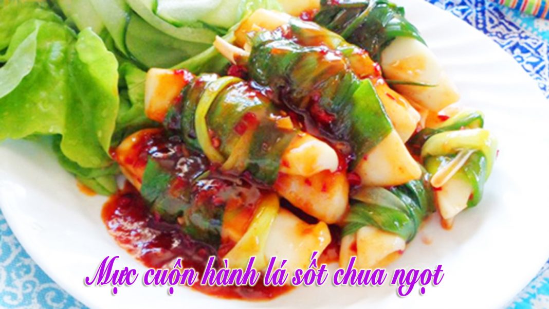 Mực-cuộn-hành-lá-sốt-chua-ngọt-1